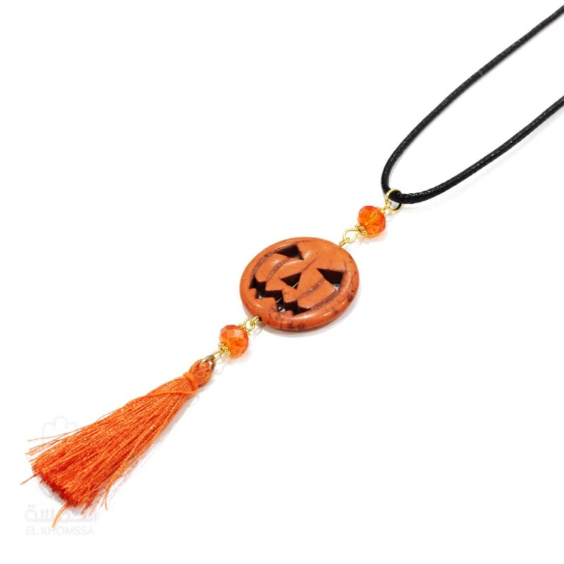 Collier Halloween Orange - El Khomssa Bijoux & Accessoires Traditionnels